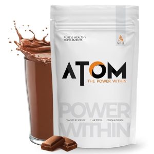AS-IT-IS ATOM Whey Protein Isolate 1kg | 30g protein, 6.1g BCAA & 13g EAA | Ultra Pure-Fast Acting Protein | Double Rich Chocolate Flavor. Just For Pre order
