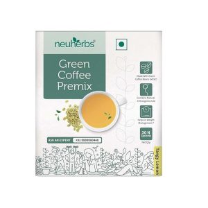 Neuherbs Green Coffee Premix | Coffee Beans Extract With Chlorogenic Acid | For Weight Loss | Easy to carry & consume 30 Sachet (Lemon Flavored) Just For Pre order