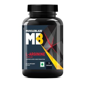 MuscleBlaze L-Arginine, Supports Nitric Oxide Production, Pack of 90 Capsules. Just for Pre order