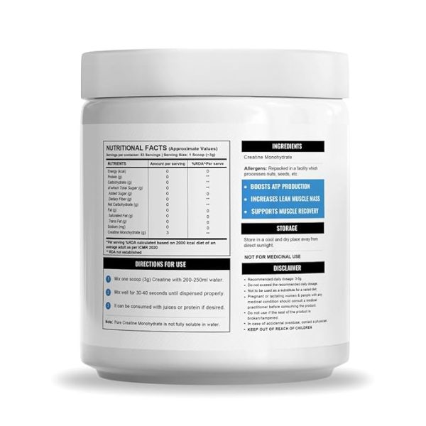 Wellcore - Pure Micronised Creatine Monohydrate (307g, 83 Servings) | Lab Tested | Fruit Fusion | Supports Athletic Performance and Power. - Image 3