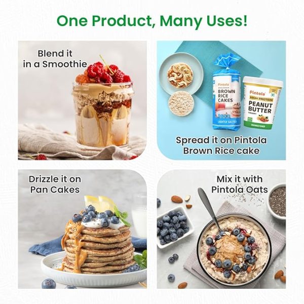 Pintola High Protein All Natural Peanut Butter | Unsweetened | 37% Protein | Imported Whey Protein and Roasted Peanuts - Image 5