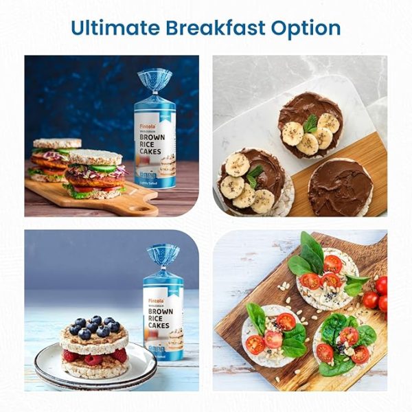 PINTOLA Organic Brown Rice Cake - All Natural, Gluten-Free Snack for Weight Loss, Made with 9 Wholegrains, Soy and... Size:130 g (Pack of 1). Just For Pre order - Image 6