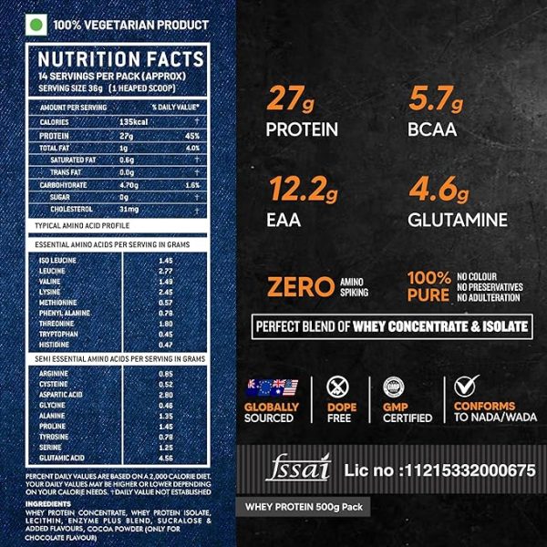 AS-IT-IS ATOM Whey Protein Isolate 1kg | 30g protein, 6.1g BCAA & 13g EAA | Ultra Pure-Fast Acting Protein | Double Rich Chocolate Flavor. Just For Pre order - Image 5