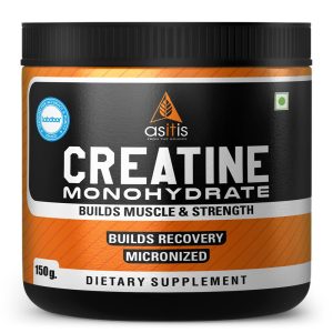 AS-IT-IS Nutrition 100% Creatine Monohydrate, Pure 2.5g Micronized Powder with Rapid Dissolution & Absorption, USA Labdoor Certified for Accuracy & Purity, Supports Performance & Recovery- Unflavored, Single Ingredient- 150g (60 servings) Just for pre order.