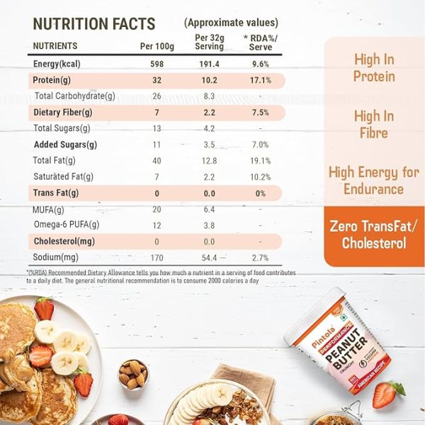 American Recipe Performance Series Peanut Butter | Vegan Protein | 32% Protein | High Protein & Fiber Just for pre order. - Image 4