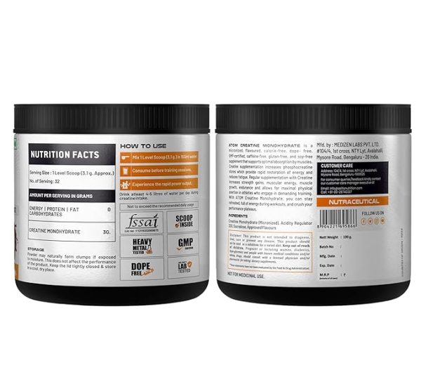 AS-IT-IS ATOM Creatine Monohydrate 100g - 32 Servings | Dope Free | Enhances Performance | Promotes Muscle Gains Just for pre order. - Image 5