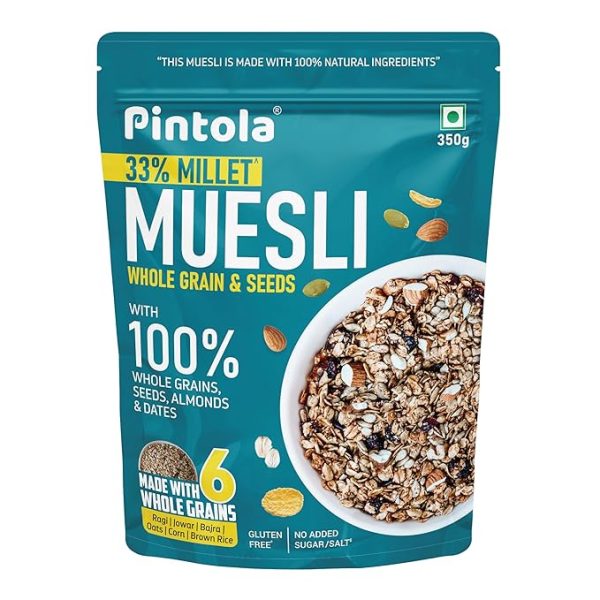 Wholegrain & Seeds Muesli with 33% Millet & 74% Whole Grains Just for pre order.