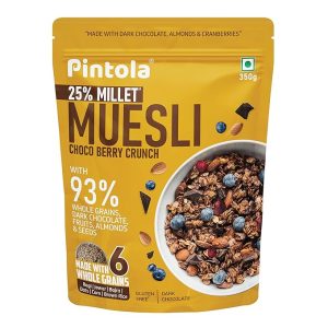 Dark Chocolate & Cranberry Muesli with 25% Millet & 60% Whole Grains Just for pre order.