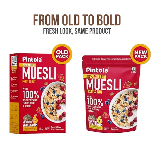Fruit & Nut Muesli with 68% Whole Grains (28% Millet), 20% fruits & 12% nuts Just for pre order. - Image 3