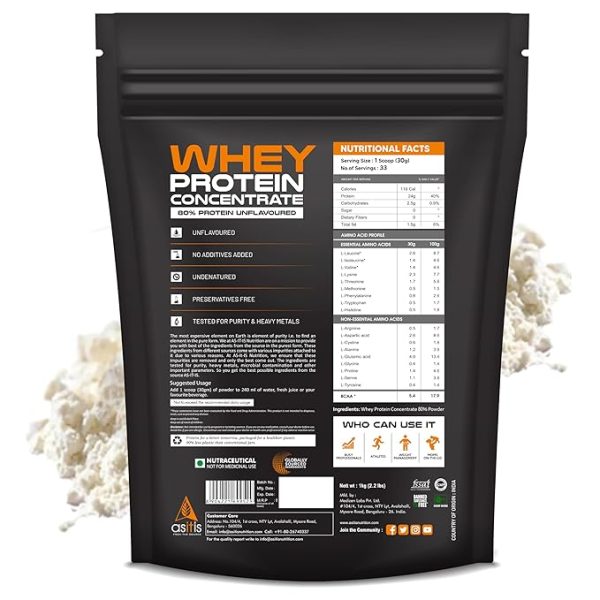 AS-IT-IS Nutrition Whey Protein Concentrate 80%  | Unflavoured | tested for purity | Labdoor certified Just for pre order. - Image 2