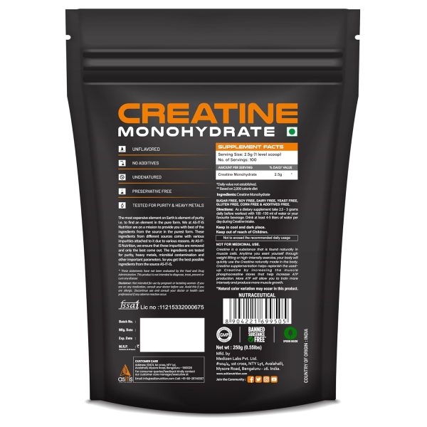 AS-IT-IS Nutrition 100% Creatine Monohydrate, Pure 2.5g Micronized Powder with Rapid Dissolution & Absorption, USA Labdoor Certified for Accuracy & Purity, Supports Performance & Recovery- Unflavored Just for pre order. - Image 5