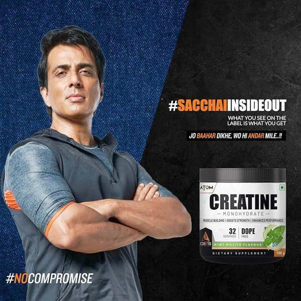 AS-IT-IS ATOM Creatine Monohydrate 100g - 32 Servings | Dope Free | Enhances Performance | Promotes Muscle Gains Just for pre order. - Image 6